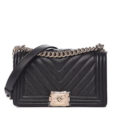 chanel chevron caviar boy|Handbags .